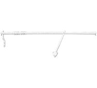 BRASS INTERIORS Rising Door Portiere Rod Durable And Strong (White 42 inch (106cm) Long)