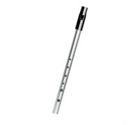 Brass Irish Whistle D Key Mellow Tone Tin Flute for Traditional Folk Songs Includes Finger Chart 28.5cm(Silver D Key)