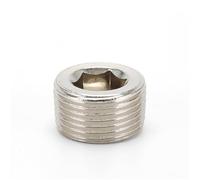 Brass/Iron NPT1/8 1/4" 3/8" 1/2" NPT Hexagonal Plug Hexagonal Pneumatic Fitting Plug End Cap,Iron Plug1I8,1pcs