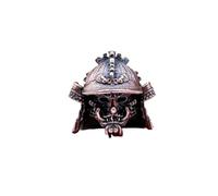 Brass Japanese Ghost King Samurai Helmet EDC Beads Pendant Jewelry Making Supplies,Personality DIY Outdoors Tools Paracord Beads Charm Lanyard Hand-Woven Accessories, M, Brass, No Gemstone
