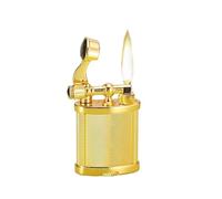 Brass Kerosene Lighter, Refillable Luxury Lighter with Side Pulley for Business Use, Perfect for Collection (Fuel Not Included)