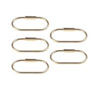 Brass Keychain Clip 5pcs for Car Keys Handbag Purse Outdoor Tools Spiral Lock for Secure Key Holding