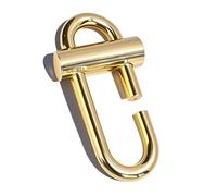 Brass Keychain Clip with Sliding Lock Mechanism, Portable Key Chain Ring Luban Hook for Camping, Hiking, Traveling, Fishing, Backpack