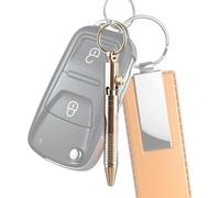 Brass Keychain Pen - Portable Ballpoint Pen Pendant, Mini Design Writing Instrument, Compact Metal Accessories | Partners, Customers, Relatives, Friends, Gift, Ideal for Travel, Office, Daily