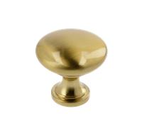 (Brass) Kitchen Cupboard Cabinet Door Drawer Round Knob Handle Terni by GTV 11 Colours