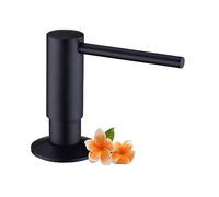 Brass Kitchen Dispenser, Matte Black Brass Pump Head Hand Soap Dispenser for Sink