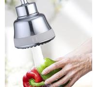 Brass Kitchen Faucet Aerator Sprayer Attachment with 4 Spray Modes (Dual for Aqua-Blade, Dual Mist, Soft Bubble) + 360° Swivel Extender Head for Si