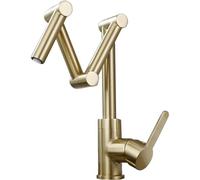 Brass Kitchen Faucet Deck-Mounted Pot F Filler Swivel Spout Hot/Cold Mixer in Matte Black Brushed Gold Brushed Nickel - Elegant Sink Tap for Modern Homes LWX