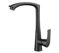 Brass Kitchen Faucet Gun Gray 360 ° Rotation Sink Deck Mounted Hot and Cold Water Faucets Modern Commercial Single Handle Taps