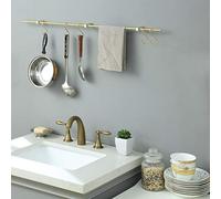 Brass Kitchen Hook Rack - 40cm Kitchen SIL Holder, Wall-Mounted STO Solut for Kitchen Tools & Bathroom Accessories, & Slish Hanr