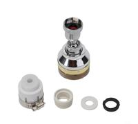 Brass Kitchen Tap Aerator Extender with 3 Adjustable Levels, 360° Rotating Anti-Splash Water Filter, Stainless Steel and Brass for Round Faucets, Includes Adapter and Washers(5.7CM + Adapter)