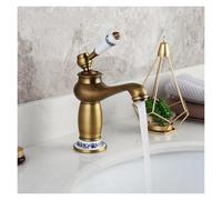 Brass Kitchen tap Antique Brass Bathroom Basin Sink Faucet Stream Spout Faucet Tap Hot & Cold Water Mixer Vanity Sink Tap Russia Stock