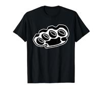 Brass Knuckles Blackwork Minimal Value Graphic T-Shirt, Men, Black, L