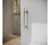 Brass Knurled Bathroom Grab Rail 600 x 77mm - Arissa