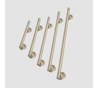 Brass Knurled Bathroom Grab Rails Set of 5 - Arissa