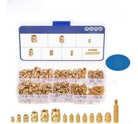 Brass Knurled Insert Set M2 for m3 M5 for m6 for Plastic Brass | Double cross-knurled design, high torque retention, prevents pull-out, for ideal for thermoplastics, secure anchor