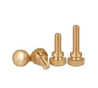 Brass Knurled Thumb Screws, M3-M10 Hand Bolt 5mm-50mm Length | Hand-grip knurled knob bolt, easy hand tightening without tools for assembly(M4x14mm-5pcs)