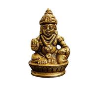 Brass Kuber Statue Idols God of Wealth Sculpture Deity Figurine Diwali Gift Worship Decor Kubera Kuvera Dhanpati Vaisravana Raja Murti Sculpture Gift Puja Room Spiritual (Brass Kuber Statue 2.5"inch)