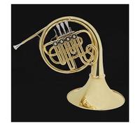 Brass Lacquered Gold Body B-flat French Horn 4-key Single Row Western Wind Instrument French Horn kit