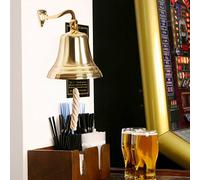 Brass Last Orders Bell Large 7inch / 180mm | bar@drinkstuff Large Brass Bell - Ships Bell, Pub Bell, Wall Mountable Bell - Ideal for Pubs & Home Bars