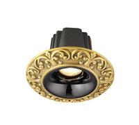 Brass LED Recessed, Adjustable Angle Daylight Retrofit 8W Deep Anti-Glare COB Spotlights Dimmable Led Can Lights CRI90, Cut Size：75-100mm
