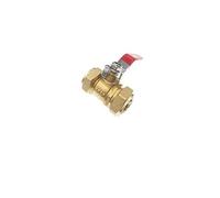 Brass Lever Ball Valve Full Bore Straight Isolation Valve with Portable Handle for Irrigation Systems, Piping Systems(25MM)