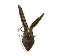 Brass Look Animal Head Wall Art Sculpture, Resin Hanging Ornament for Home, Cafe, Hotel | Simulation Deer, Bear, Wolf Wall Decoration, Pendant Halloween Home Decor