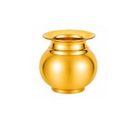 Brass Lota Traditional Hindu Puja Water Pot for Prayer Rituals, Temple Offerings, Abhishek, Kalash, Home Mandir Worship, Polished Brass Religious Vessel (Dia: 10cm Height: 11cm)