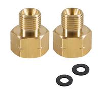 Brass LPG Gas Adapter Female 3/8 Inch x AG 1/4 Inch Lks, Brass Gas Hob Fittings Gas Hose Connector Female 3/8 Inch x AG 1/4 Inch Lks, Brass Reducer 3/8 Inch Internal Thread x Male Thread 1/4 Inch Left