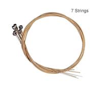 Brass Lyre Harp Strings Set for 7/10/16/19/21/24 String Lyres, Replacement Nylon Strings with Smooth Edge, Yellow