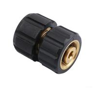 Brass M22 Female to M22 Female Pressure Washer Hose Connector, 14mm Internal Thread Coupler, Double-Sided Adapter for K HD HDS and Kranzle High Pressure Cleaners up to 400 Bar 150°C
