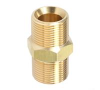 Brass M22x1.5 Male Hose Connector Coupling For High Pressure Washers - Double Nipple Adapter Fitting Compatible With For AG And Kranzle Pressure Washer Systems(without plastic sleeve)