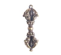 Brass Made Old Four Strand Vajra Subduing Pestle Key Chain Pendant for Xizang Religious Magic Weapon Transit Pendant Bronze Ware