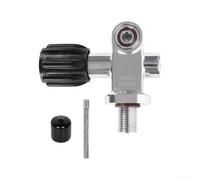 Brass-Made Scuba Tank Valve with M18x1.5 Thread for Use For Yoke and DIN Regulator Systems on Cylinders Ranging from 0.5L to 4L Capacity
