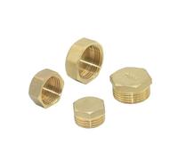 Brass Male 1/2 3/4 Inch Female Water Seal Threaded Connector Plug Tap Fitting Waterstop Quick Connector Fitting 1pc(3I4 male)