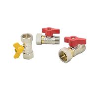 Brass Male Female 1/2 inch Thread Connector Water Splitter Valve Copper 3/4 Thread 2/3-way Pipe Tap Metal Water Pipe Fittings(C)