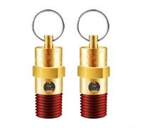Brass Male NPT Safety Valve for Air Compressor, Pressure Relief Valve 1/4" Thread, 125-270PSI Set Pressure, Anti-Rust Durability(165PSI)