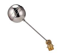 Brass Male Thread Water Sensor Float, Float Valves, 4/6 Points/1 Inch, Ceramic Core Stainless Steel Float Valve(4 Points Brass Ceramic)