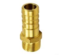 Brass Male Threaded Barb Hose Connectors for G 1/8 to 8mm, 5-Pack | for G 1/8 To 8mm Adapter Flexible Hose Coupler Solid Brass Plumbing Part Hex Nut Hose Joiner