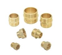 Brass Male to 1/2" 3/4" Female Threaded Connector 1/1.2/1.5/2 Inch Reducing Pipe Extension Connector Copper(1.5 inch)
