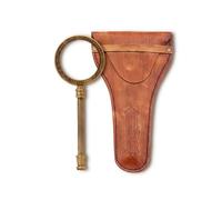 Brass Manifer Magnifying Glass with Leather Storage Case, Handmade Magnifying Lance, Vintage Look, Antique Style, Reading, Low Sight Elderly, Collectible