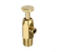 Brass Manifold Exhaust Valve for Cast Iron Radiator Bleed, Manual Air Vent and Water Discharge, Heating System Water Heater Pressure Relief Valve Part Accessory, Hand-Tighten 35mm(12 Thread)