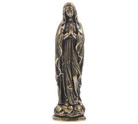 Brass Maria Nativity Decor Desktop Decor Dining Table Decor Religious Miniatures Virgin Statue Small Renaissance Collection Brass Virgin Statue Brass Craft Statue