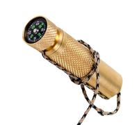Brass Match Case - Portable Pill Holder Keychain, Lanyard Design Keychain Match Box,Multi Purpose Compact Brass Storage Cylinder | Organizer Survival Gear Holder for Camping Hiking Travels