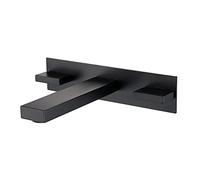 Brass Matte Black Basin Mixer Wall Mounted Lavatory 2 Handle Bathroom Vessel Sink Hot and Cold Water Vanity,Kitchen tap