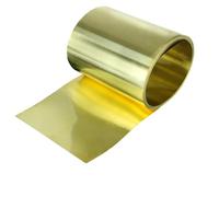 Brass Metal Sheet roll， Brass Sheet Roll H62 1 Meter Thickness 0.1-0.5mm Width 10-50mm(0.1mm Thick,L 1METER-15MM)
