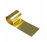 Brass Metal Sheet roll， Gold Brass Sheet Roll Multiple Sizes Thickness 0.01-0.3mm Width 10-200mm(0.3x200x1000mm)