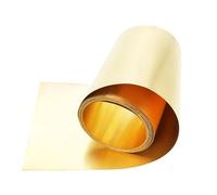 Brass Metal Sheet roll， H62 Gold Brass Sheet Roll Strip Foil Plate 1 Meter Width 10-400mm Thickness 0.01-0.2mm(0.2x400x1000mm)