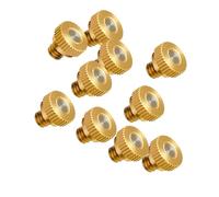 Brass Micro Mist Spray Nozzles, Low Pressure Water Atomizing Nozzle, 10/24 UNC Thread, for Greenhouse Humidification Farm Disinfection, 10Pcs Thread Length 9.5mm 0.6mm