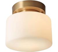 Brass Milk Glass Flush Decoration Mount Ceiling Lamp Mid Century Close to Ceiling Light Frosted White Glass Kitchen Ceiling Lights,Pendant Ceiling Light